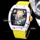 Richard Mille RM 88 Smiley  White Case Yellow Strap Swiss Replica Watch  (2)_th.jpg